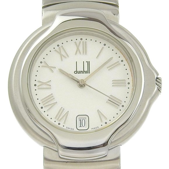 Dunhill Millennium Watches 8001 Silver WhiteDial Stainless Steel Quartz An...
